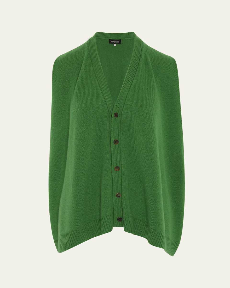 A-Line Sleeveless V-Neck Cashmere Cardigan